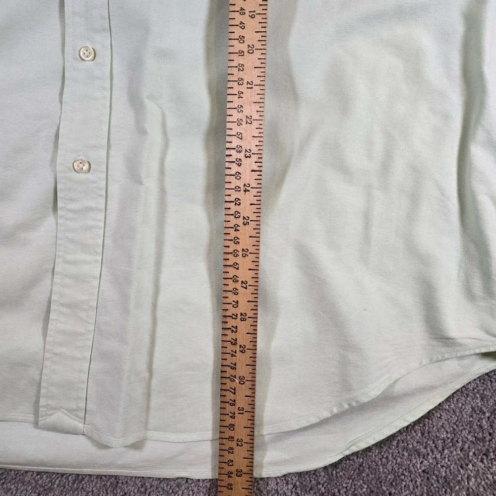 Polo Ralph Lauren Big Shirt Mens XL Fades Mint‎ Green Long Sleeve Pony Logo